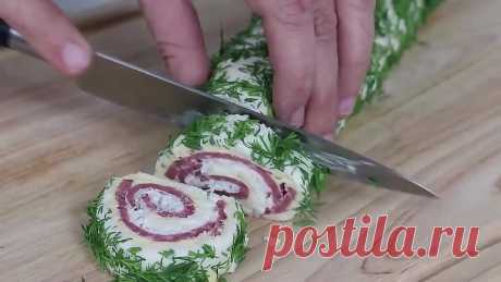 Рулет из плавленного сырка