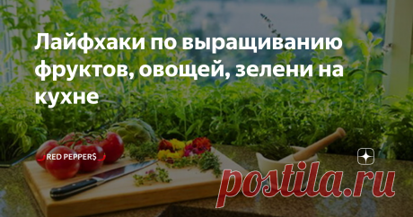 Лайфхаки по выращиванию фруктов, овощей, зелени на кухне
