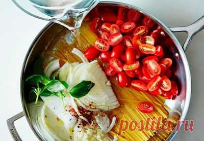 Как быстро приготовить вкусные спагетти: 11 минут и блюдо готово.