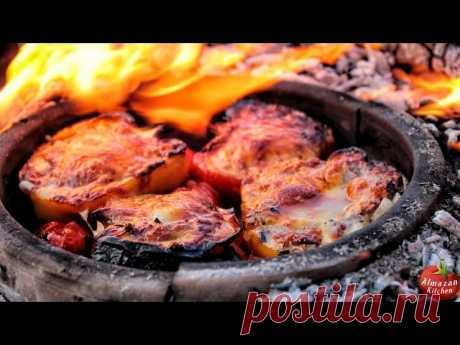 Epic Stuffed Peppers! - Cooking Outside on Winter Coal baked organic peppers stuffed with homemade sausage filling cooked in clay cookware, on coals. Beautiful winter scenery and incredible food. Enjoy!

Interested in our custom knives? Write us on Facebook:
https://www.facebook.com/AlmazanKitchenRecipes
