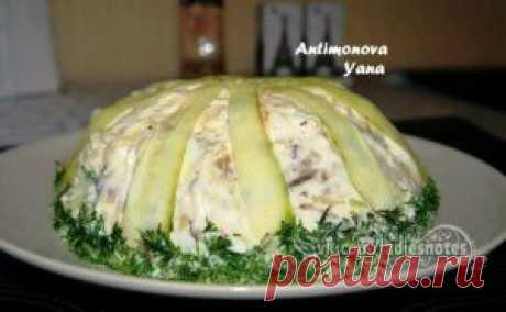 с шпротами. вкусный слоёный салатик!