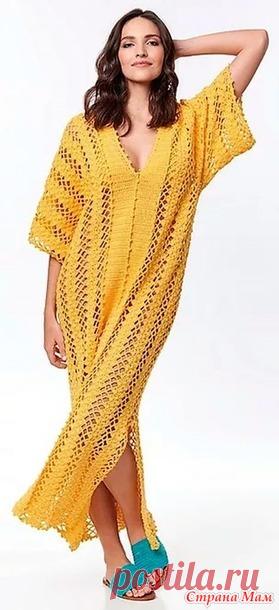 . Пляжное макси-платье Pingouin Bella Wire. - Все в ажуре... (вязание крючком) - Страна Мам