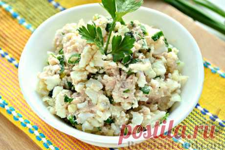 Салаты с печенью трески