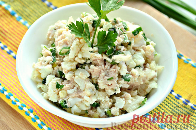 Салаты с печенью трески