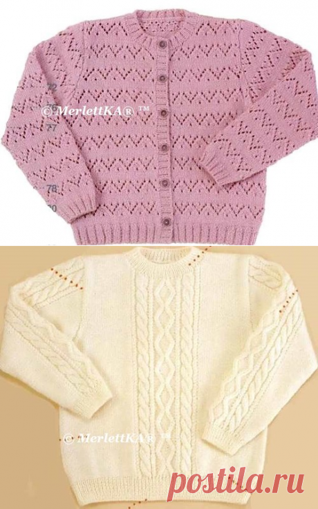 Вязание спицами - ажурный жакет и пуловер в технике ирландского вязания
