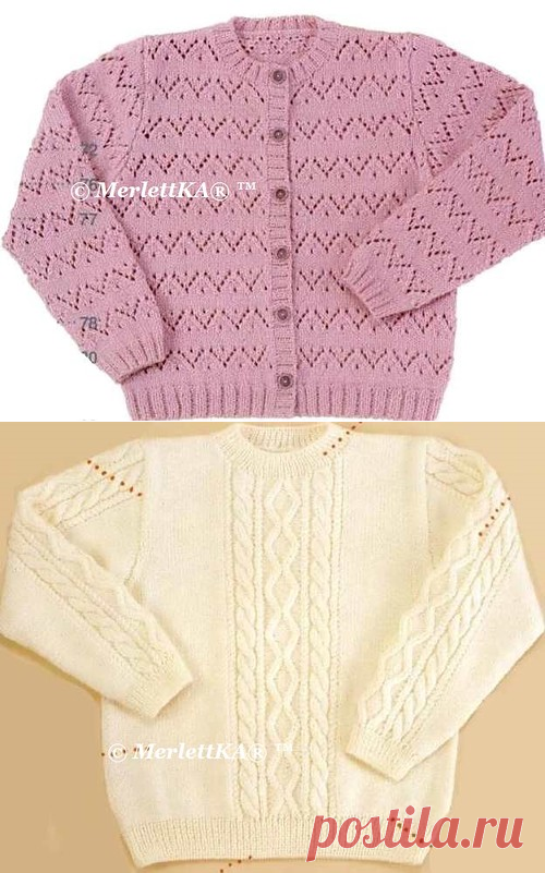Вязание спицами - ажурный жакет и пуловер в технике ирландского вязания