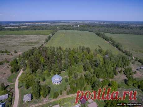 Перспективный вид от ротонды на Васильевой горе и на усадьбу.  |  Усадьба ЗНАМЕНСКОЕ-РАЕК c квадрокоптера - Летопись Русской Усадьбы