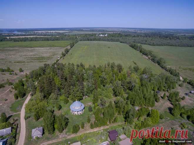 Перспективный вид от ротонды на Васильевой горе и на усадьбу.  |  Усадьба ЗНАМЕНСКОЕ-РАЕК c квадрокоптера - Летопись Русской Усадьбы