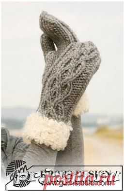 Вязание спицами для женщин варежки от Drops