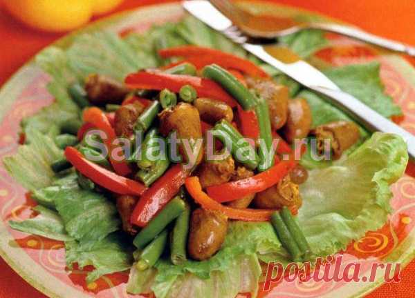 Салат из куриных сердечек - сытно, вкусно и красиво: рецепт с фото и видео