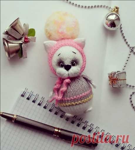 #ручная_работа #кошечка_спицами #котикиLoveKathyToys#