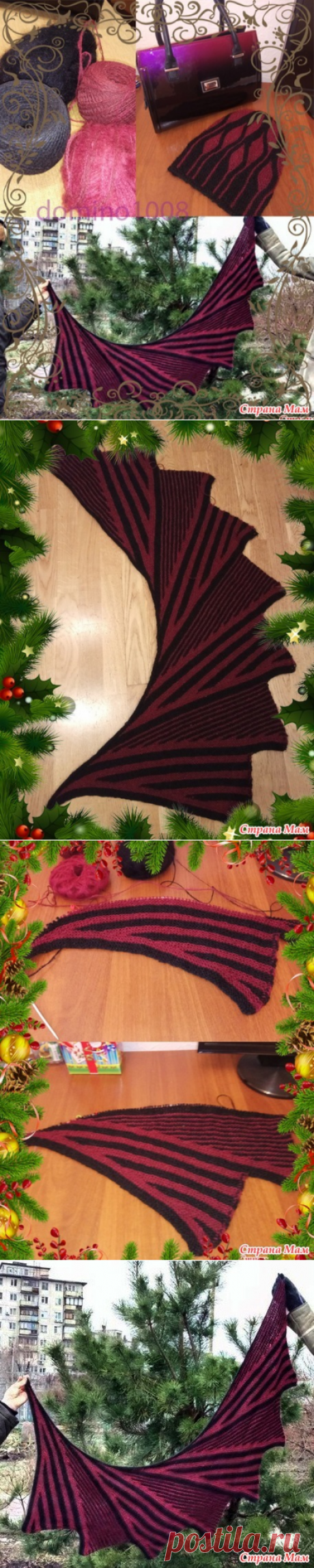 Шаль - фишю №1 -2018 Полосатый пропеллер - Хенд-Мейд | HANDMADE - Страна Мам