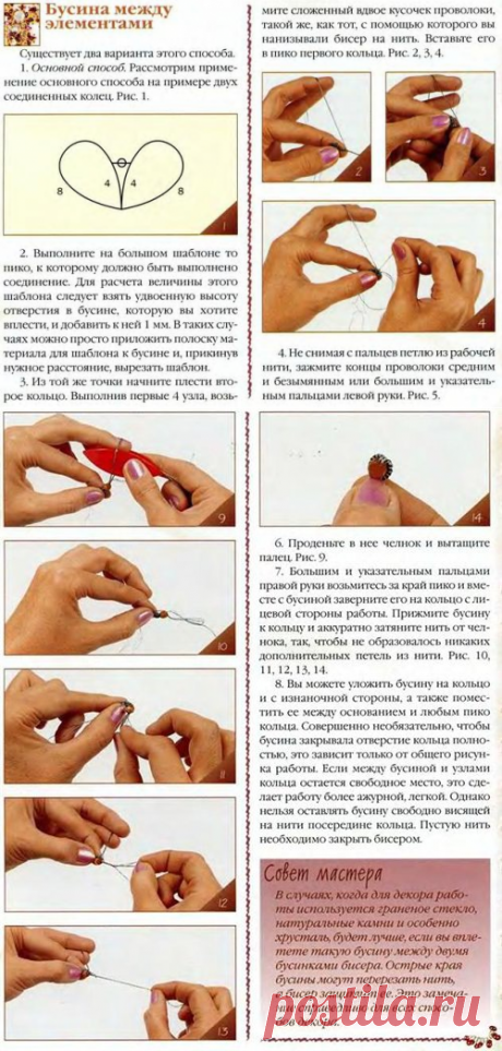 Бусина между элементами