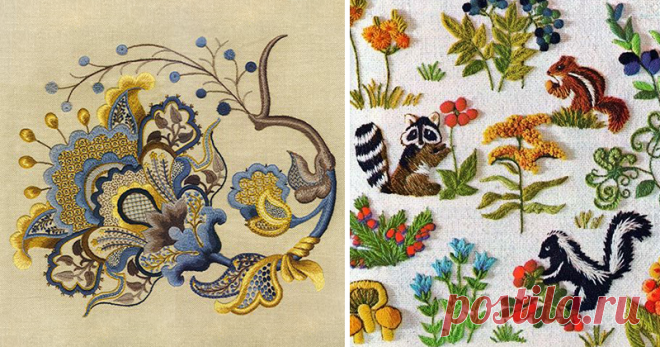 Якобинская вышивка, крюил, художественная гладь: расставляем точки над «i» Красота якобинской вышивки: диковинные плоды, яркие цветы, фантазийные птицы — завораживает. Давайте разбираться, как все это возникло. Итак, как правило, дается такое определение: якобинская вышивка — это разновидность вышивки шерстью или вышивки крюил (crewel, crewelwork). То есть, все началось с вышивки шерстью, которая появилась более тысячелетия назад, это — один из видов декоративной…