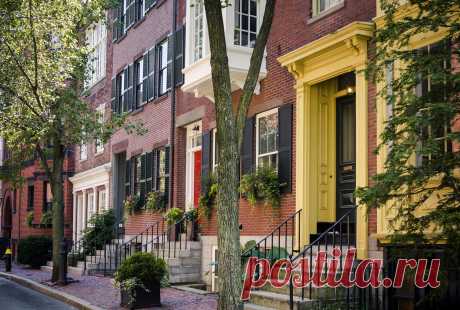 Район Бикон-Хилл / Beacon Hill в Бостоне (штат Массачусетс, США)