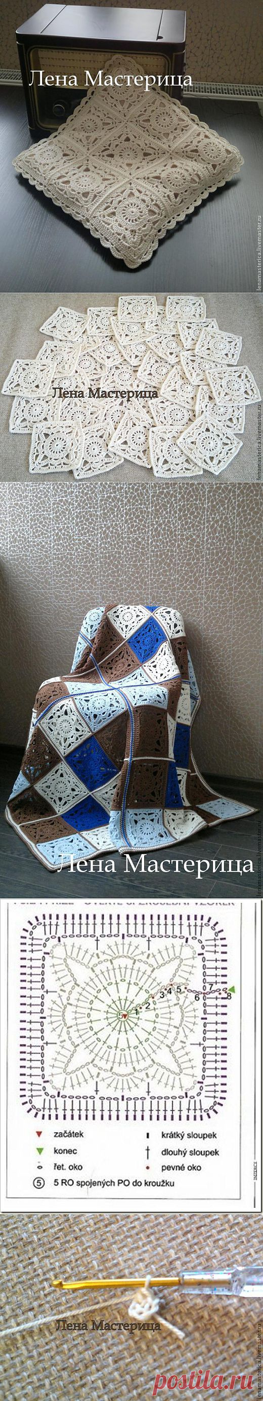 Квадратный мотив "Кружевной" - Ярмарка Мастеров - ручная работа, handmade