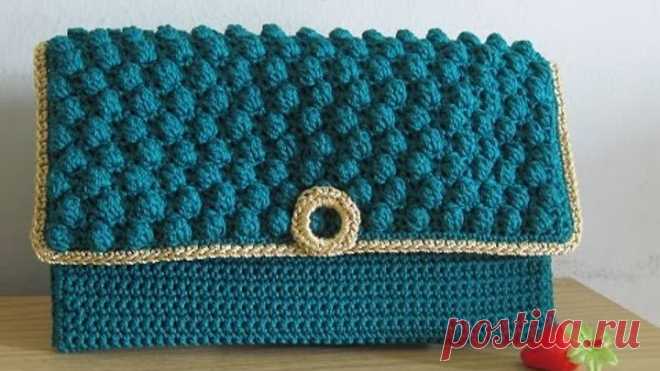 Crochet || Tutorial Merajut Dompet Pesta - Bobble Stitch