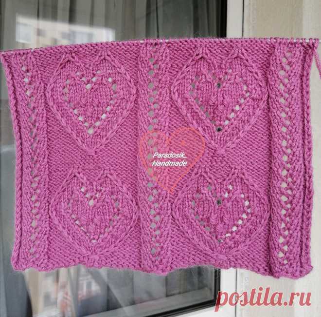 Ажурный квадрат недели: фактурные сердечки с рельефными дорожками  Связать такой квадрат вам поможет мастер-класс от Maria B.
Для вязания Вам потребуется:
пряжа «Ирис»: белые – 120 г, голубые – 20 г.; крючки No 0,3 и No 0,75.
Плотность вязания: 22 п. х 10 р. = 10 х 10 см. Плотность вязки сердечка: 1 ряд = 5 см. Схема вязания ажурного квадрата: 1, 2, 3-й ряды: вяжите по схеме 4 р.