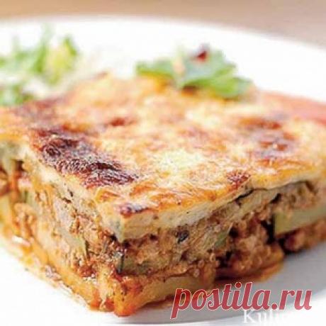 Мясная запеканка с баклажанами