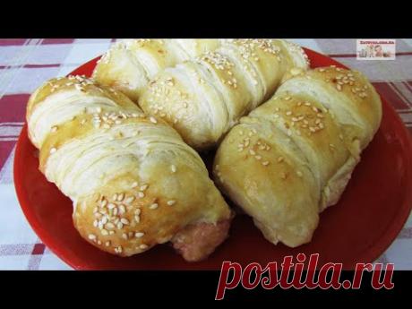 Сосиски с сыром в слоеном тесте (+ВИДЕО) - Затейка.com.ua - рецепты вкусных десертов, уроки вязания схемы, народное прикладное творчество