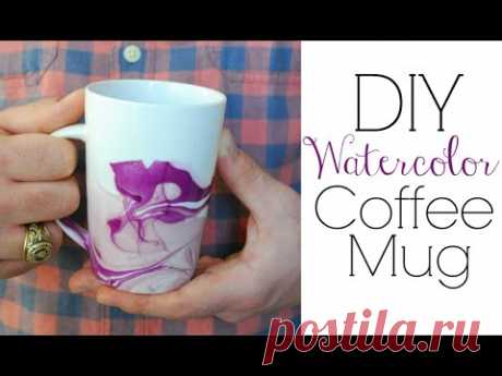 Easy DIY Gifts - Watercolor Coffee Mugs - YouTube
