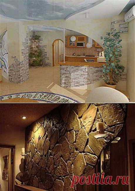 Декоративный камень в интерьере //  Декоративный камень прекрасно может вписаться в оформление вашей квартиры,  и в её  интерьере он будет

играть только положительную роль.

Мы с подругой искали в интернете что-нибудь классное, то, что можно сделать у себя в доме,