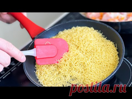 Я просто ОБЖАРИЛ МАКАРОНЫ и посмотрите КАКАЯ ВКУСНЯТИНА ПОЛУЧИЛАСЬ! Плов из макарон с курицей