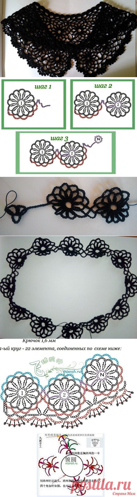 Воротничок в необычном для меня цвете с фотографиями процесса | Люблю вязать | Яндекс Дзен