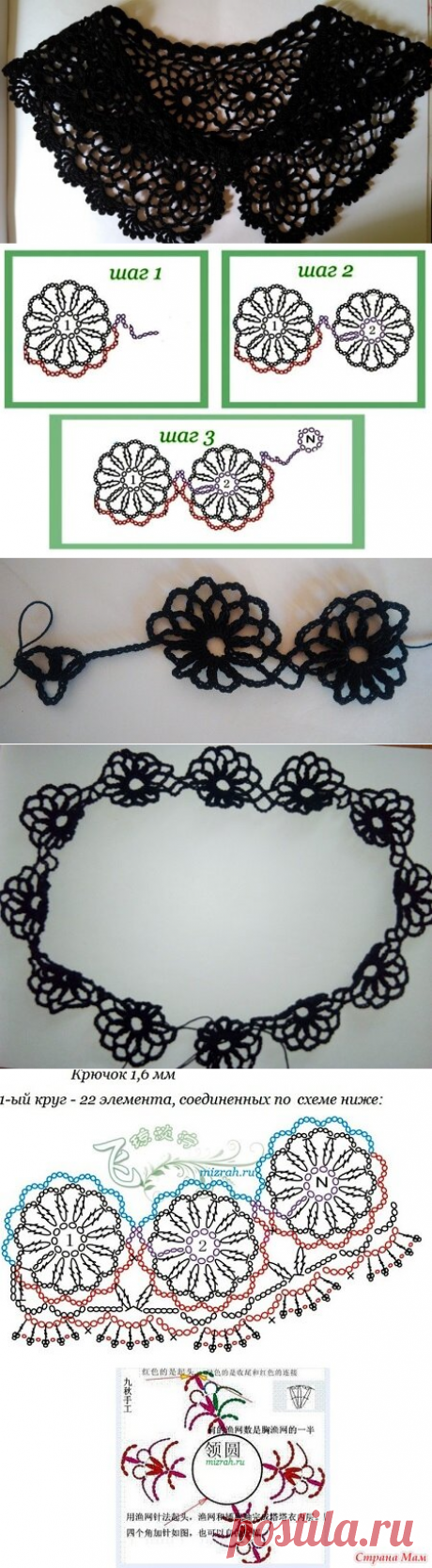 Воротничок в необычном для меня цвете с фотографиями процесса | Люблю вязать | Яндекс Дзен