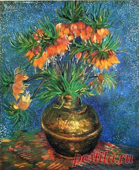 Vincent van Gogh - Fritillaries in a Copper Vase, 1887