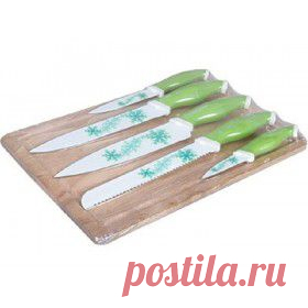 Купить Набор ножей POMIDORO SET51 Luminoso / 5 предметов / + разделочная доска в Пензе, цена / Интернет-магазин "Vseinet.ru".
Ножи стальные крашеные Pomi d'Oro в наборе из 5 шт, SET51 Luminoso. Обрезиненная ручка. Деревянная доска в комплекте. Kerano™ - уникальный керамический нано-материал производства Керано Прудиционе СПА, Виа Дей Милле 40, 80121 Неаполь, Италия, который не содержит вредные примеси, вт.ч. перфоктановую кислоту (PTFE) и примеси, используемые для легированной стали.