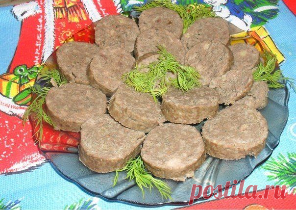 Домашняя печёночная колбаса