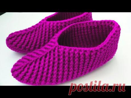У ВАС ВСЁ ПОЛУЧИТСЯ!!! СЛЕДКИ/ТАПОЧКИ/БАЛЕТКИ КРЮЧКОМ -МАСТЕР-КЛАСС.CROCHET SIMPLE SLIPPERS