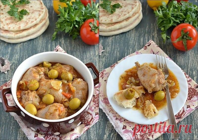 КУРИЦА ПО-СРЕДИЗЕМНОМОРСКИ.

Я очень люблю эту курицу.....оливки придают ей такой замечательный аромат и вкус....соус просто ложкой можно есть, а лучше хлебушек в него помакать))))).....Попробуйте и вы - уверена, вам понравится!!! 

Время приготовления: 60 минут 

Рецепт в комментариях.