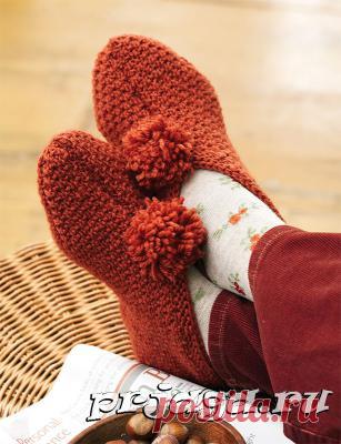 Домашние следки спицами