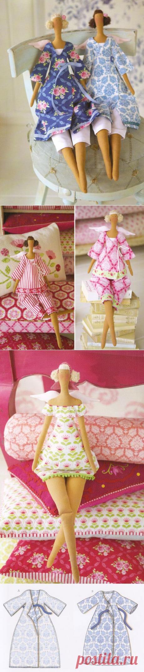 Тильда ангел в халатике с запахом выкройки скачать | тильда мастер (тильдамастер)