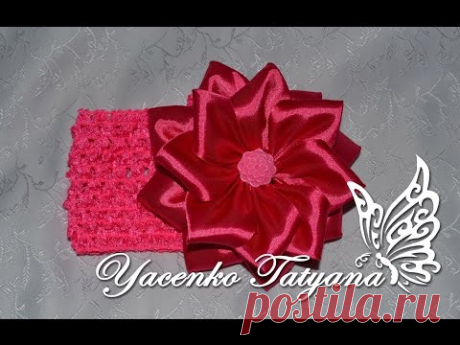 Мастер класс по созданию повязки с цветком канзаши / DIY