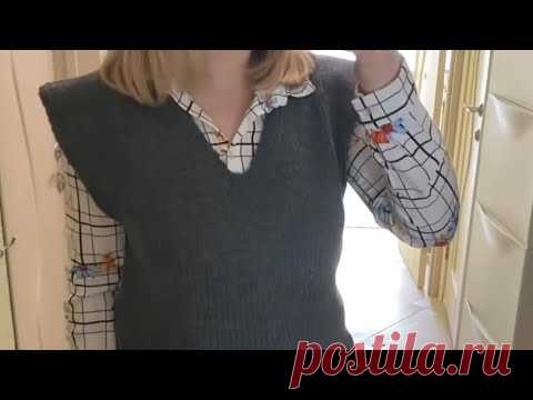 Жилетка спицами за два вечера!