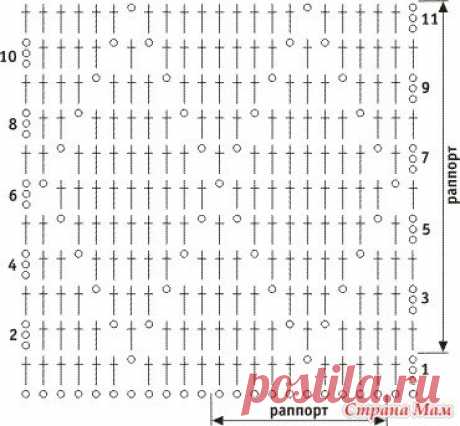 Детский плед узором "Ромбы" крючком