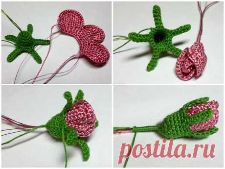 Вязание цветов крючком для начинающих | LS