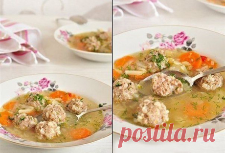 Суп с фрикадельками и овощами