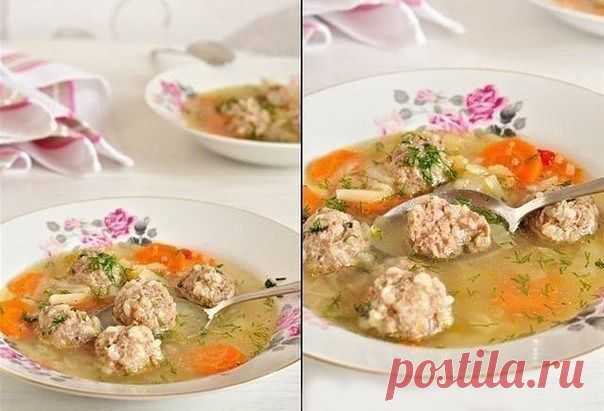 Суп с фрикадельками и овощами