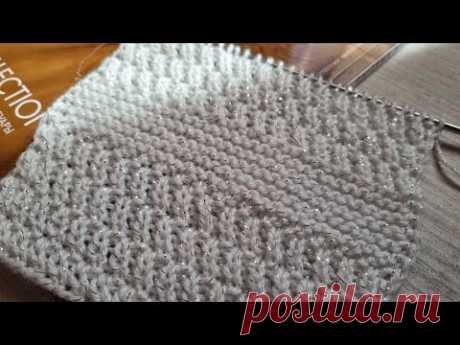 Фоновый узор спицами, интересный эффект❤️🧶knitting pattern.