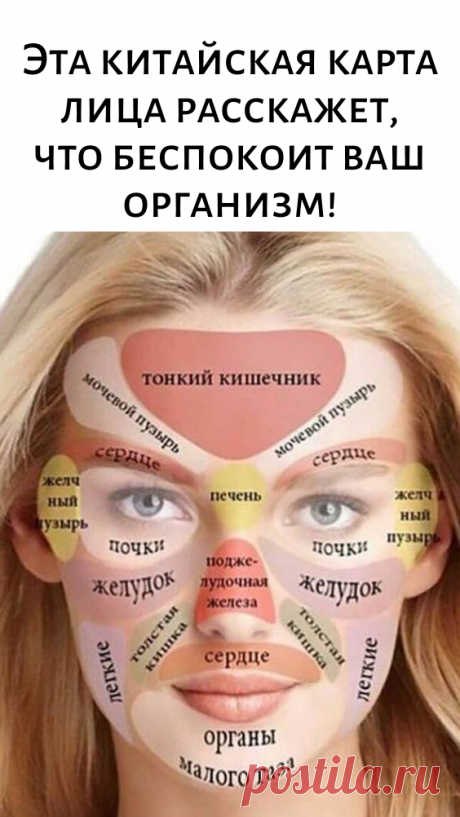 Эта китайская карта лица расскажет, что беспокоит ваш организм!