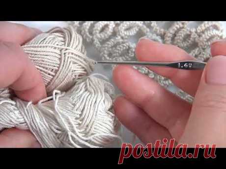 Beautiful!!! Crochet Elegant Lace/Step By Step How to Crochet Tutorial Ribbon/Author's Design