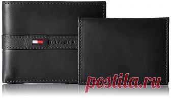 Tommy Hilfiger Men's Ranger Leather Passcase Wallet with Removable Card Holder, Black, One Size at Amazon Men’s Clothing store: Wallets