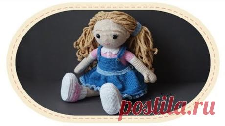 Вязаная кукла крючком Розали. Crochet doll Rosalie.