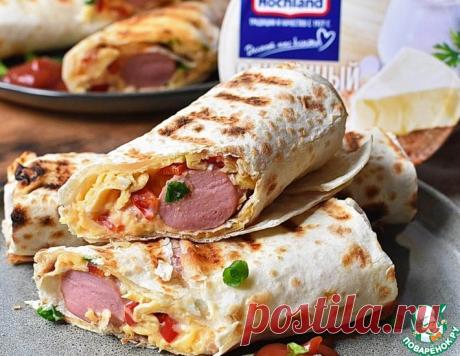 Пшеничные роллы с сырным скрамблом – кулинарный рецепт