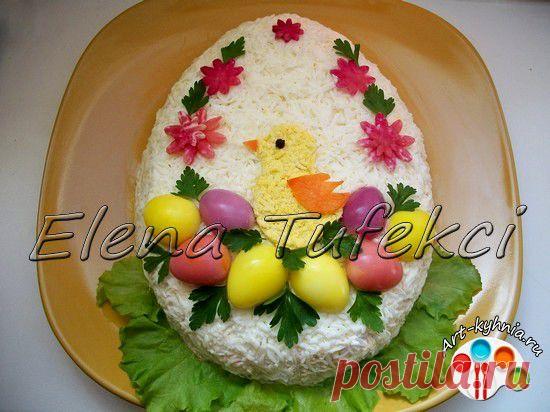 Необыкновенный салат "Пасхальный цыпленок".