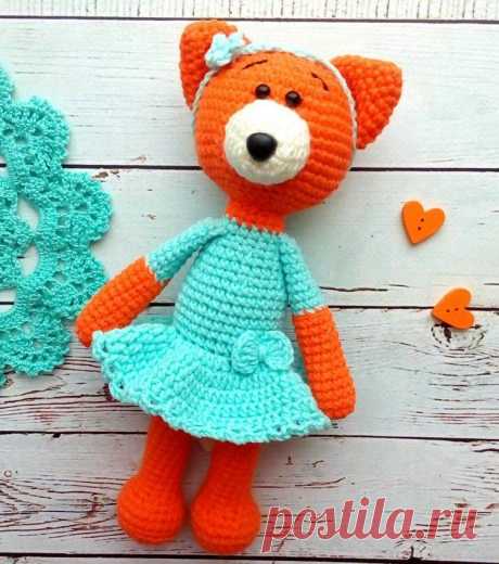 Вязаная лисичка схема крючком | Hi amigurumi